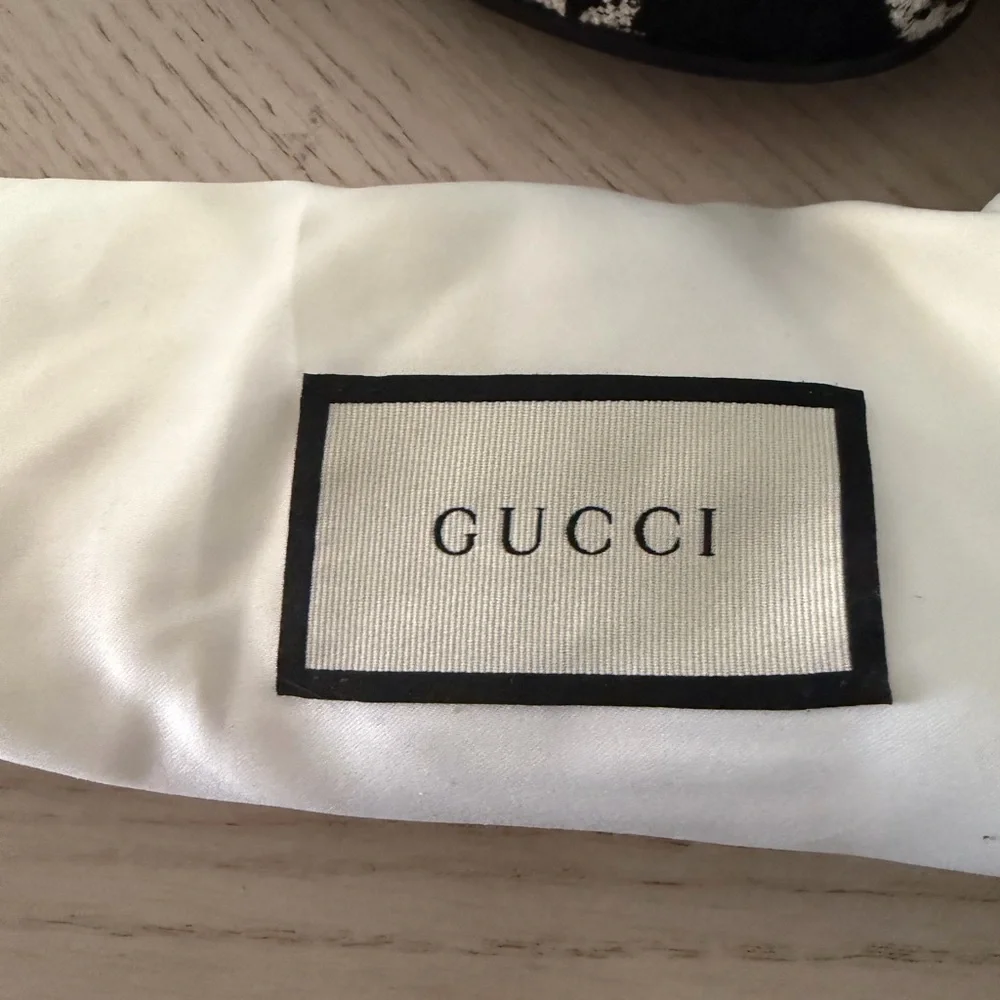 Gucci Black Tweed Loafers - Picture 2 of 11